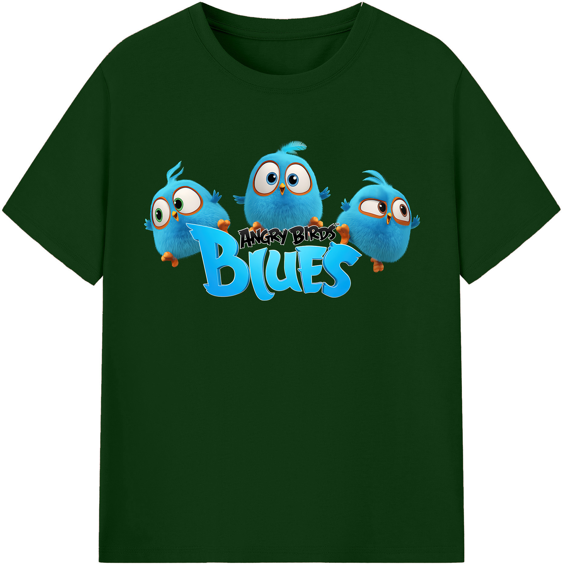 （画像用） Angry Birds アングリーバード 綿100％半袖Tシャツ（フロントプリント）